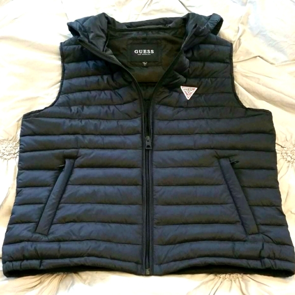 Guess Other - Guess Hooded Puffer Vest, Men's Large